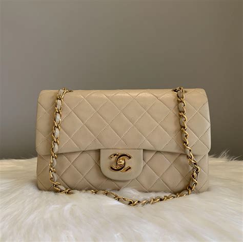 chanel small beige flap bag|Chanel single flap bag price.